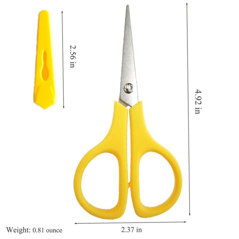 Tijeras JILFR 13 cm Amarilla y Negra - Pack de 2