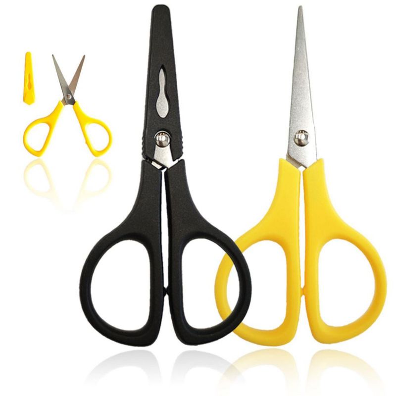 Tijeras JILFR 13 cm Amarilla y Negra - Pack de 2