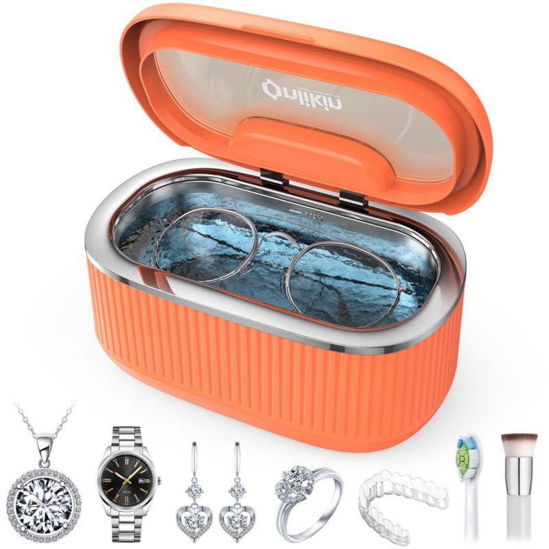 Limpiador ultrasónico de joyas Onlikin 35W 590 ml Naranja