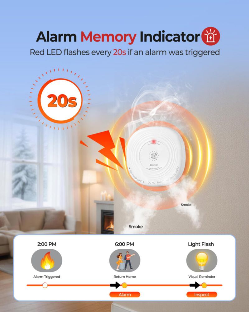 Detector de Humo HEIMAN 10 años sellado (pack de 3)
