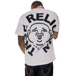 Camiseta True Religion Hombre Grande Blanca con Gráfico de Buda