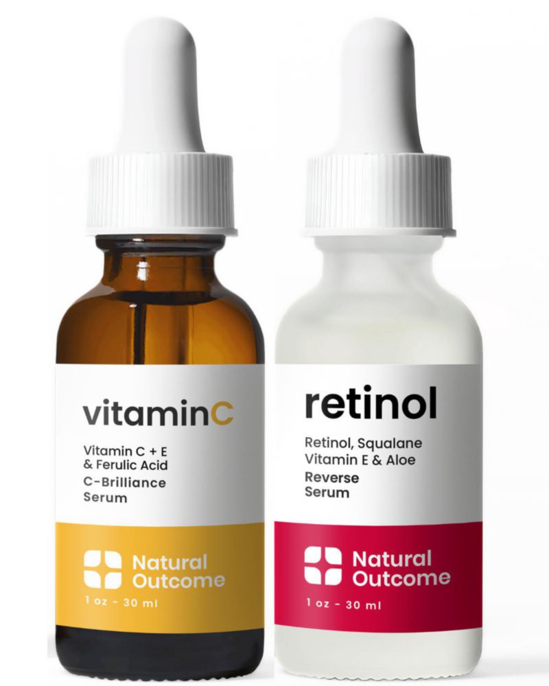 Suero Natural Outcome 30 ml Set de Vitamina C y Retinol
