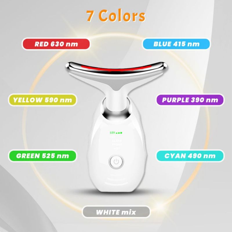 Masajeador facial y cuello Yolopim Masajeador facial de cuello 7 colores