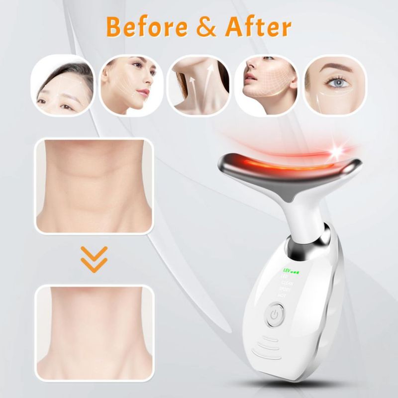Masajeador facial y cuello Yolopim Masajeador facial de cuello 7 colores