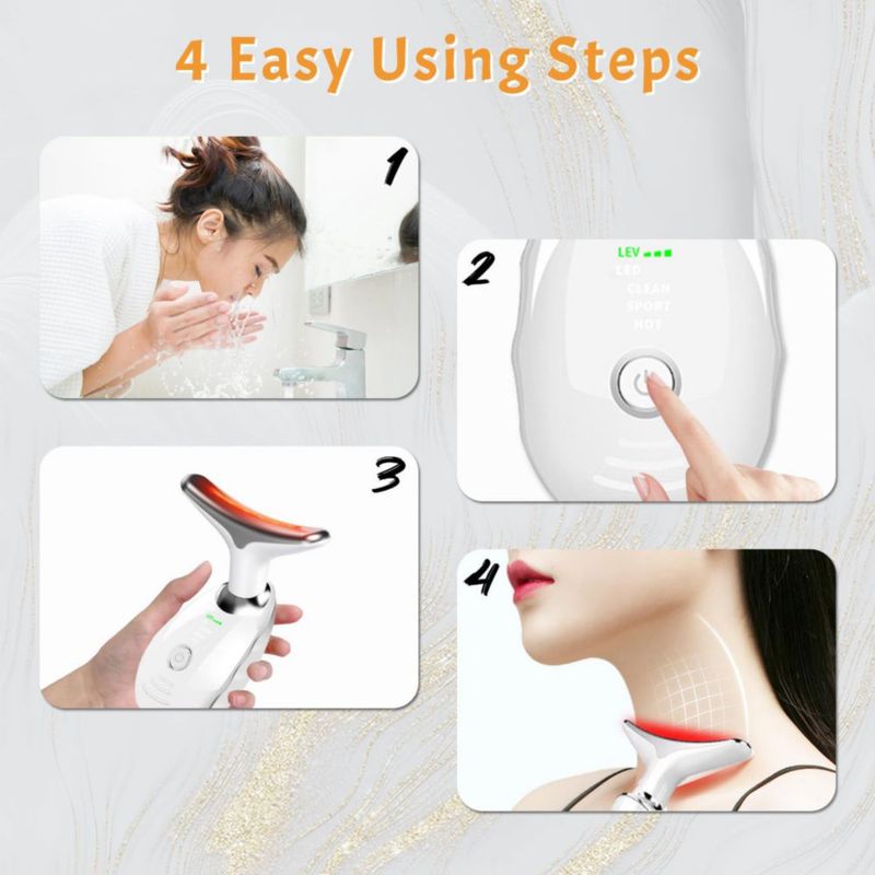 Masajeador facial y cuello Yolopim Masajeador facial de cuello 7 colores