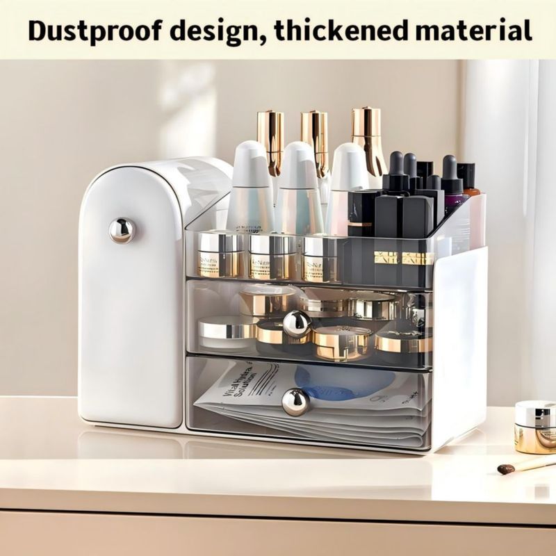 Organizador de Maquillaje RONGZHIERK Gran Capacidad Blanco