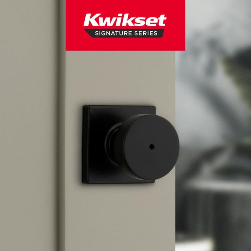 Perilla de puerta Kwikset Pismo Privacidad negro mate