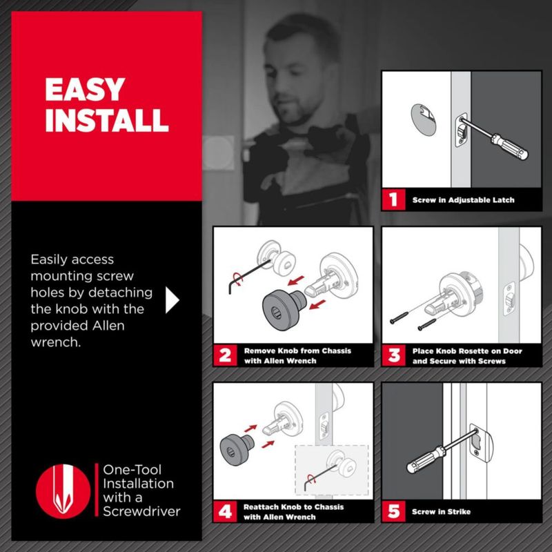 Perilla de puerta Kwikset Pismo Privacidad negro mate