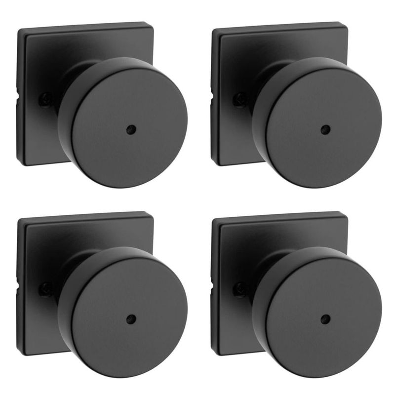 Perilla de puerta Kwikset Pismo Privacidad negro mate