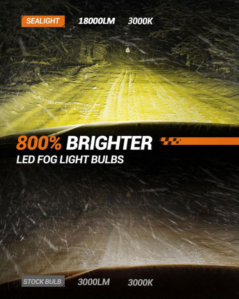 Luz antiniebla SEALIGHT 5201/5202 amarilla 18000 lm (paquete de 2)