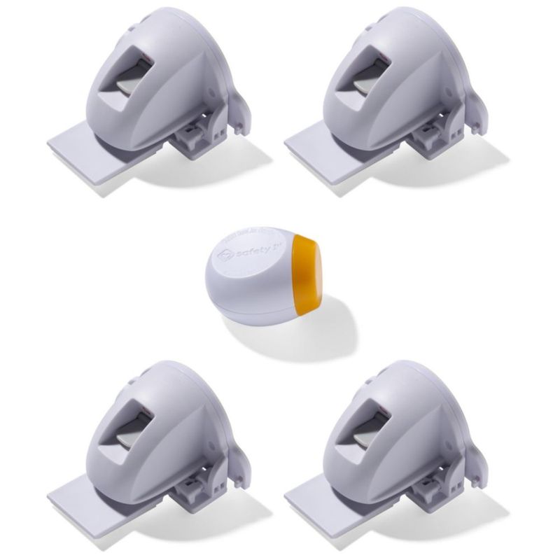 Cerraduras magnéticas adhesivas para armarios Safety 1st pack de 4 blancas con 1 llave