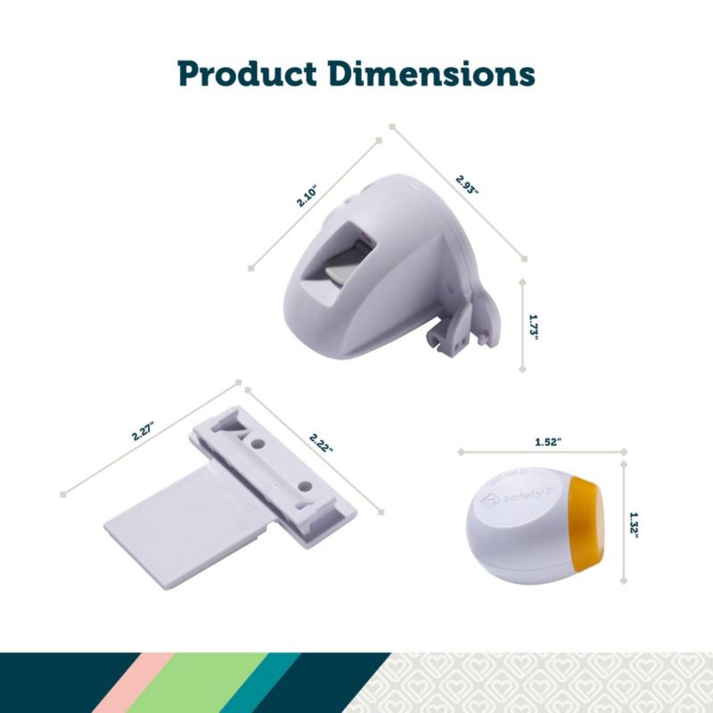 Cerraduras magnéticas adhesivas para armarios Safety 1st pack de 4 blancas con 1 llave