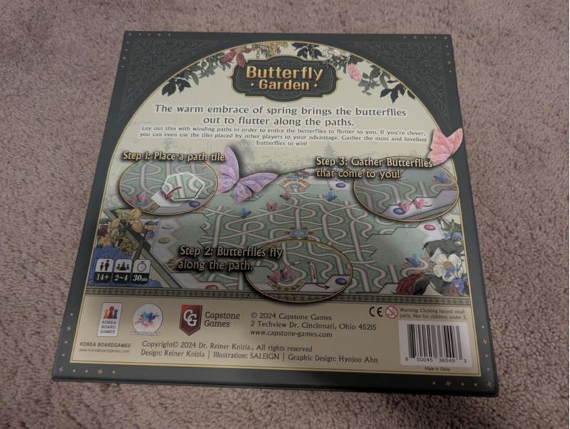 Juego de mesa Capstone Games Butterfly Garden (2‑4 jugadores)