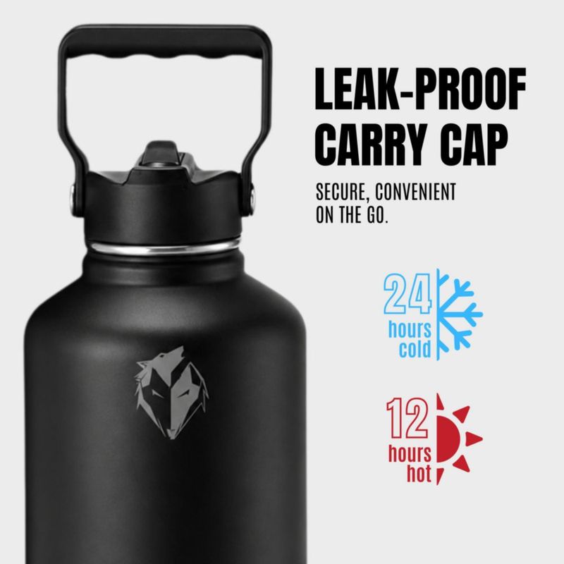 Botella de Agua Ekkovision 38 L Acero Inoxidable Negra