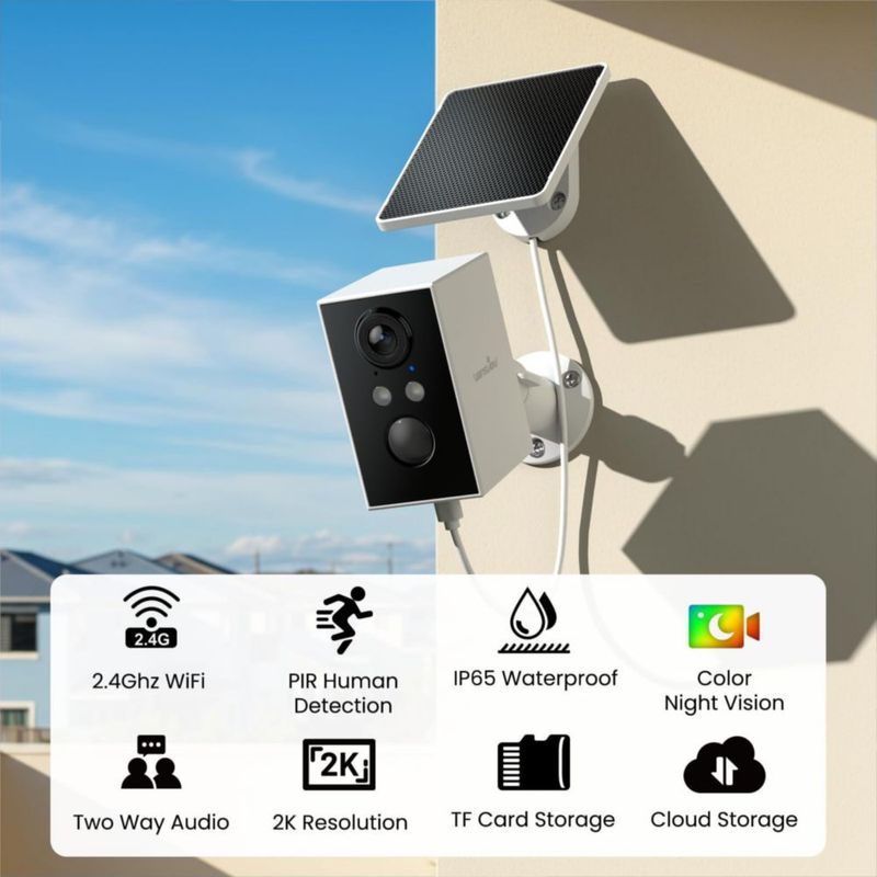 Cámara de seguridad solar WiFi 6 Wansview A1 (1 unidad)
