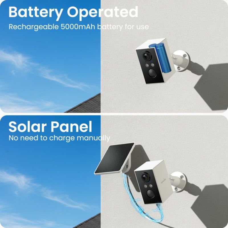Cámara de seguridad solar WiFi 6 Wansview A1 (1 unidad)