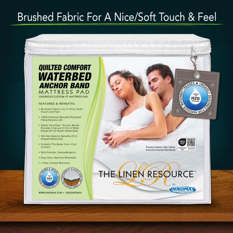 Protector de colchón INNOMAX King acolchado con ancla para cama de agua