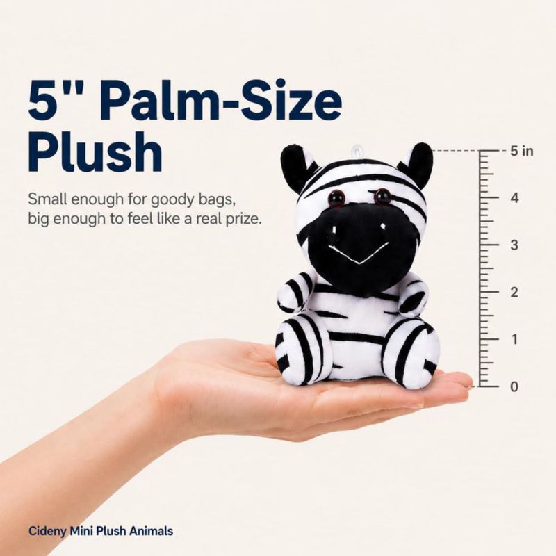 Animales de peluche cideny 13 cm Pack de 36 para llavero