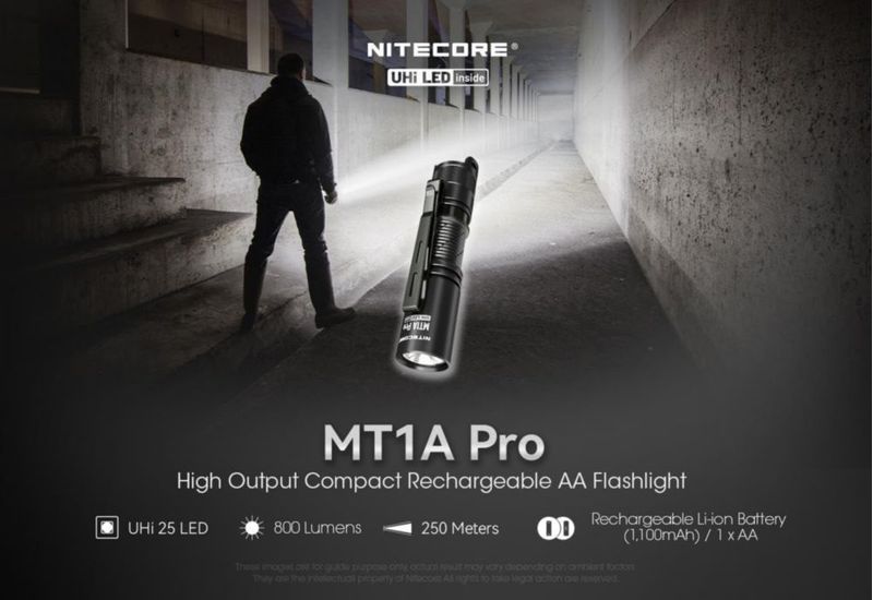 Linterna Nitecore MT1A PRO 800 lúmenes recargable