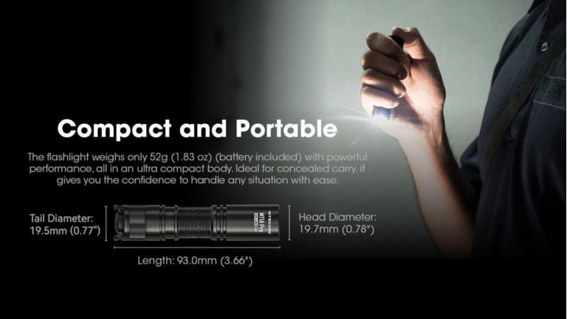 Linterna Nitecore MT1A PRO 800 lúmenes recargable