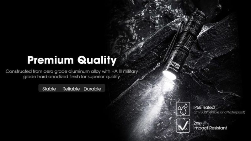 Linterna Nitecore MT1A PRO 800 lúmenes recargable