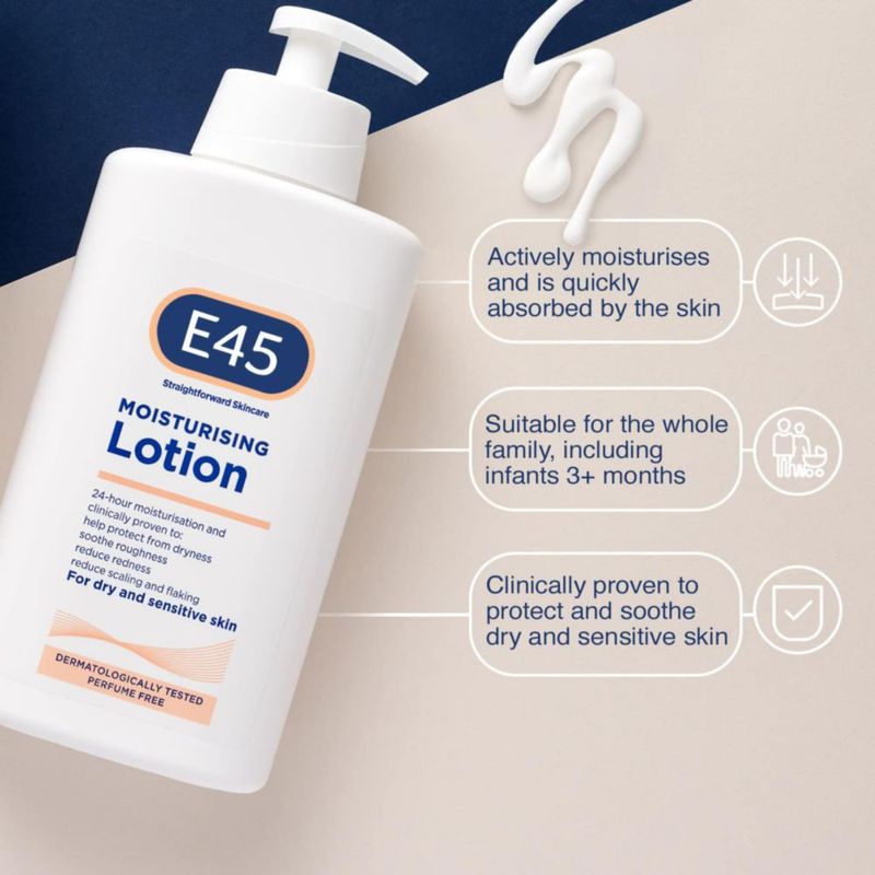 Loción Hidratante para la Piel E45 500 ml Paquete de 5