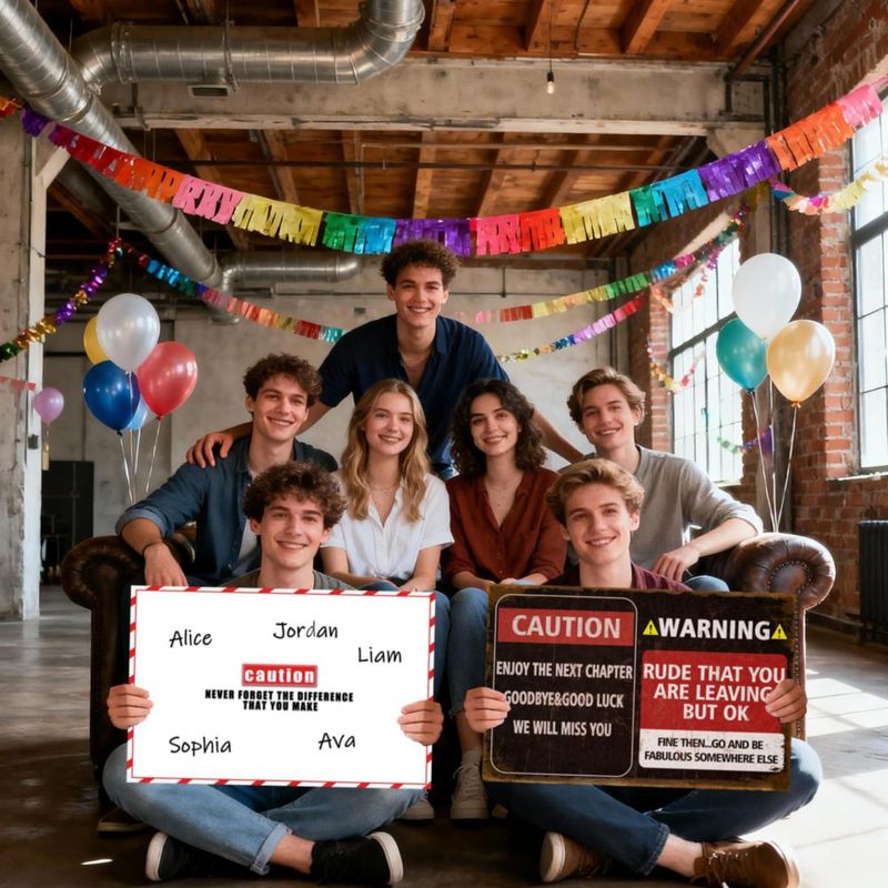 Tarjeta de despedida Vkegrosx Jumbo "Te extrañaremos"