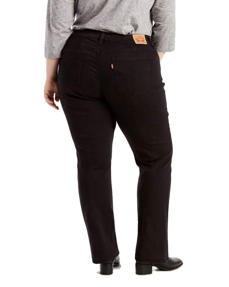 Jeans Levi's mujer talla grande 414 recto negro suave 99 cm