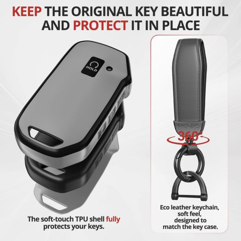 Cubierta para mando de coche Kia Seikuleca TPU mate + llavero de cuero