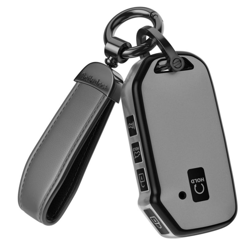 Cubierta para mando de coche Kia Seikuleca TPU mate + llavero de cuero