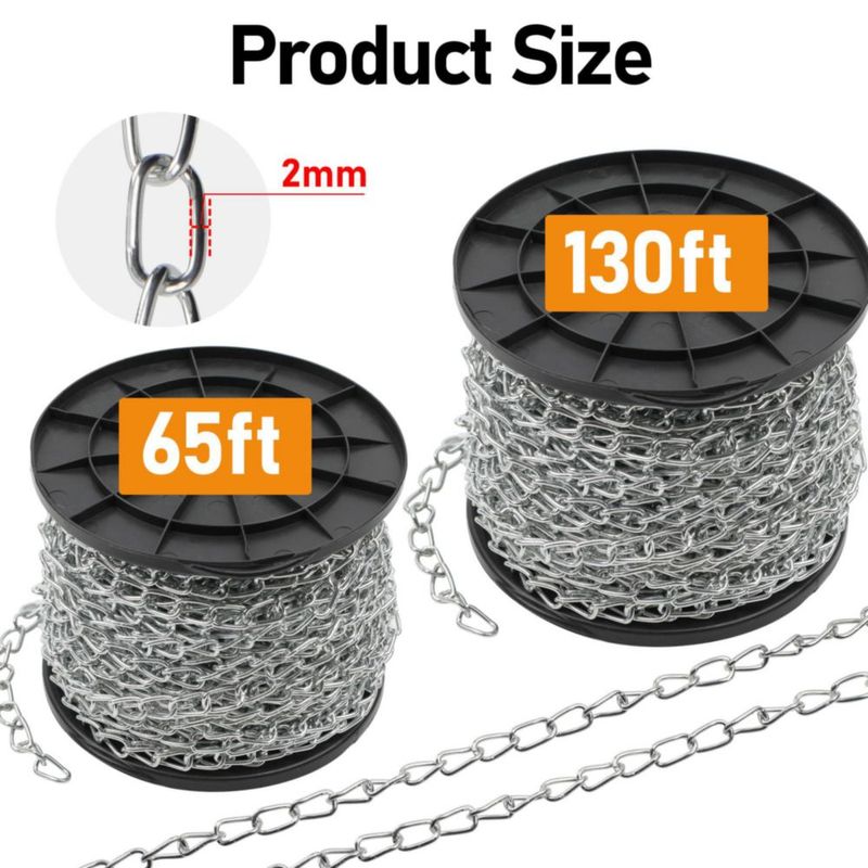 Cadena Aothotop 40 m Acero 2 mm Capacidad de carga 77 lb