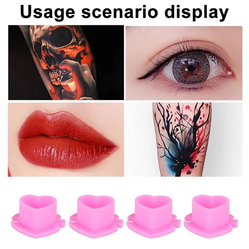 Vasos de Tinta para Tatuaje IFERO 200 uds Forma Corazón 30 mm