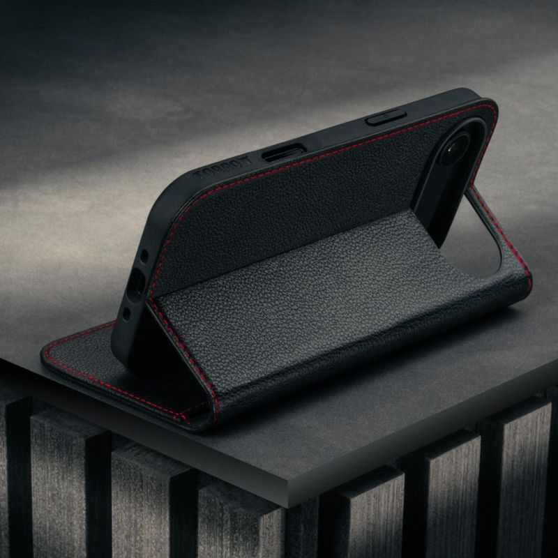 Funda TORRO para iPhone 17 Air de cuero negro