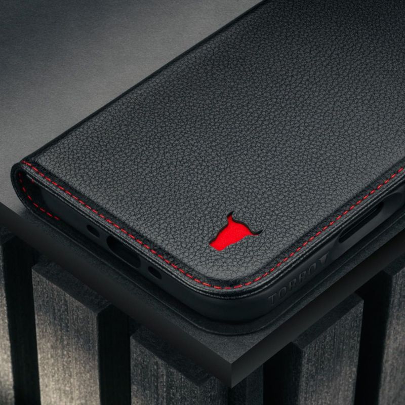 Funda TORRO para iPhone 17 Air de cuero negro