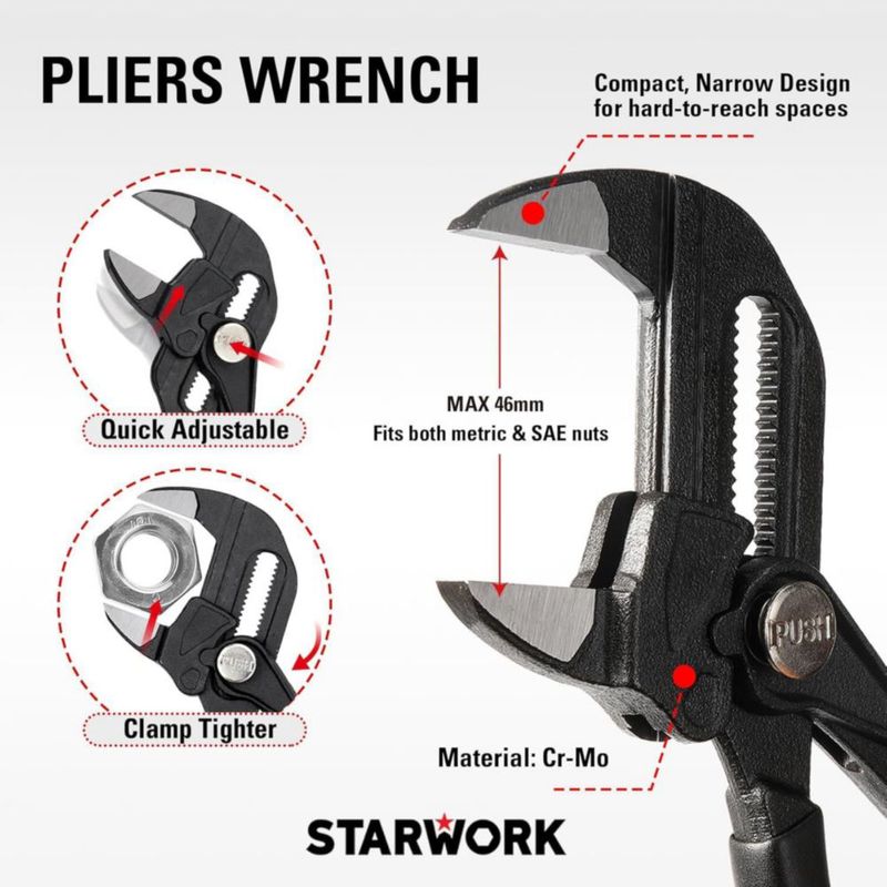 Juego de llaves STARWORK de 312 piezas SAE/Métrico