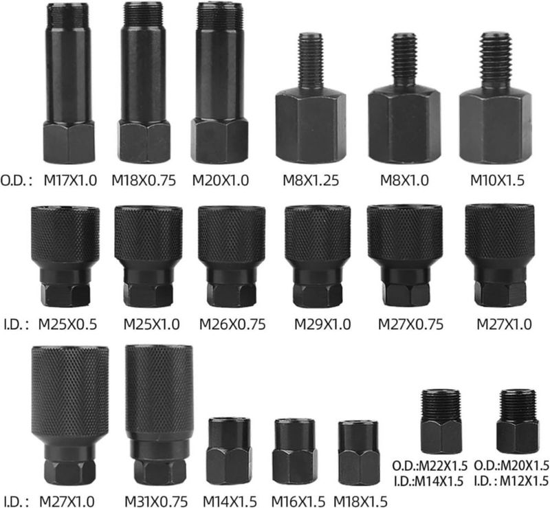 Kit de extracción neumático de inyectores diésel DAYUAN 24 piezas