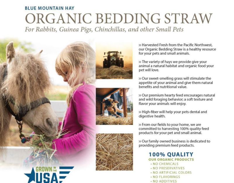 Paja para Cama Orgánica Blue Mountain Hay 11 kg