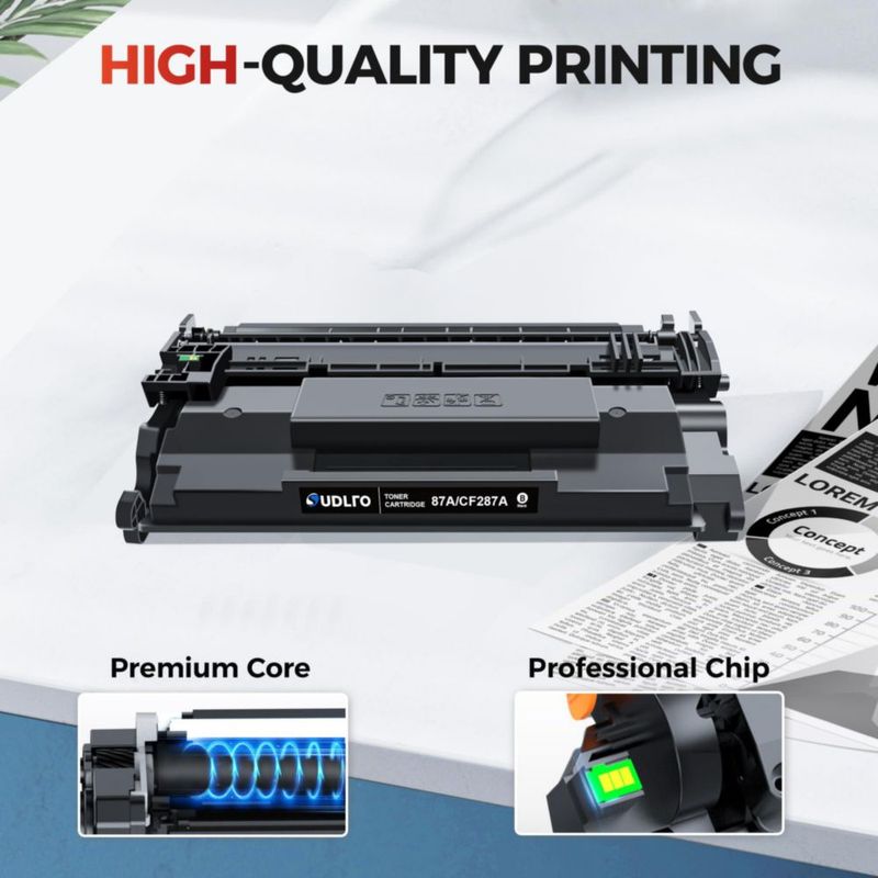 Cartucho de tóner SUDLTO 87A CF287A negro - Reemplazo para HP 87A