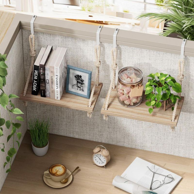 Estante colgante de madera YOYUTOX 28 cm (2 unidades)