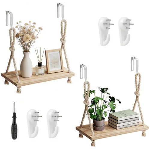 Estante colgante de madera YOYUTOX 28 cm (2 unidades)