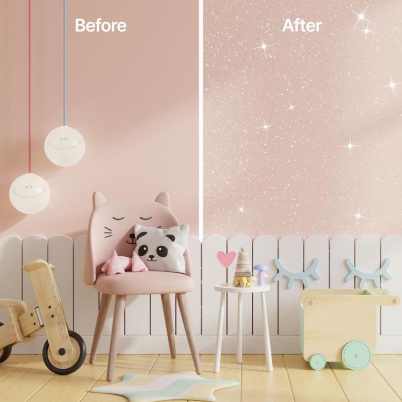 Glitter Hemway 400 g + 4 almohadillas – Aditivo de pintura iridiscente