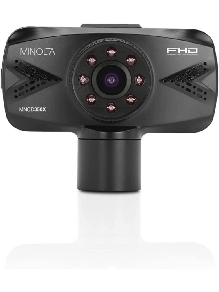 Cámara para Auto Minolta MNCD350X 1080p 2 Canales con LCD de 2.7" y Cámara Interior