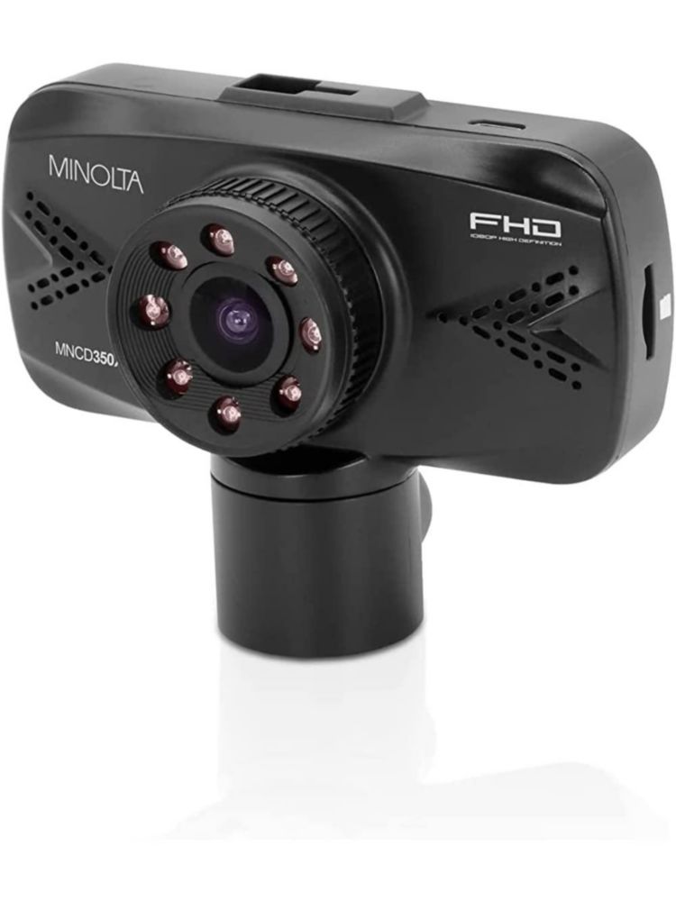 Cámara para Auto Minolta MNCD350X 1080p 2 Canales con LCD de 2.7" y Cámara Interior