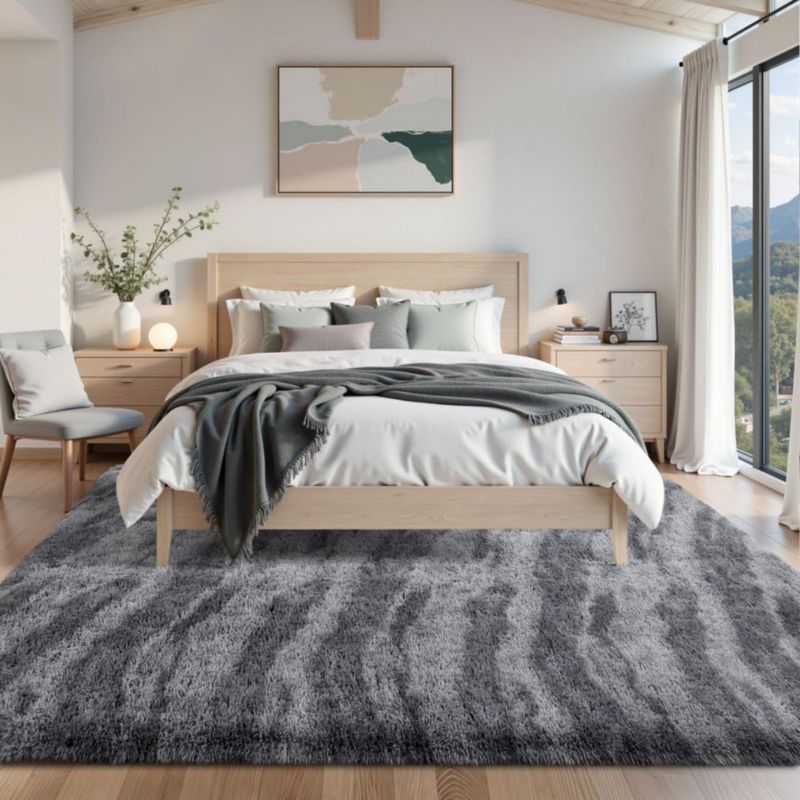 Alfombra gris de pelo largo LòutiRoot Home 244 cm x 183 cm