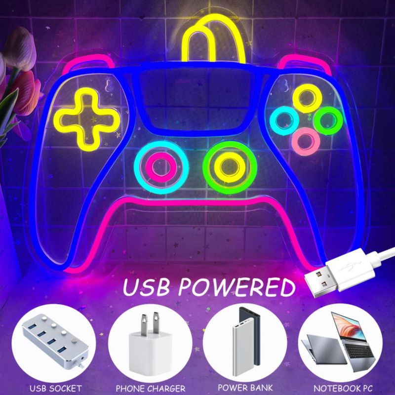 Letrero de Neón NeonNonefy 43x33 cm Controlador de Juegos LED