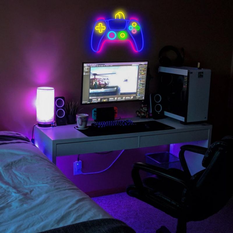 Letrero de Neón NeonNonefy 43x33 cm Controlador de Juegos LED