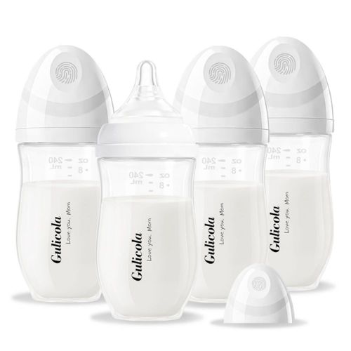 Biberón Gulicola 240 ml M Tetina 3 meses+ Pack de 4