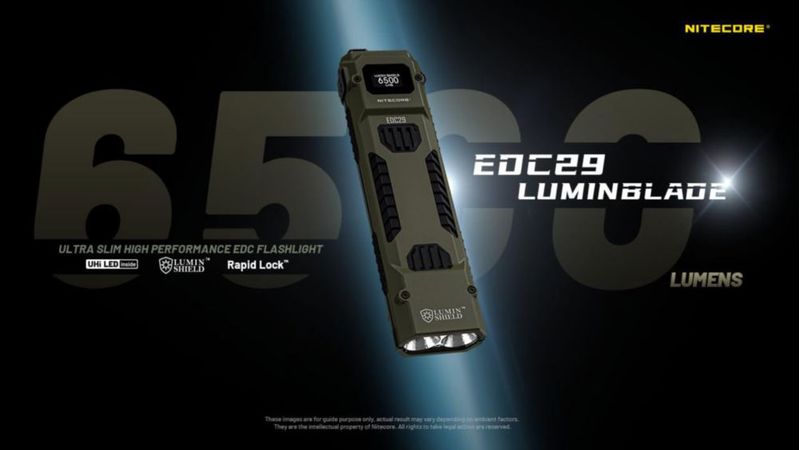 Linterna Nitecore EDC29 recargable de 6500 lúmenes verde