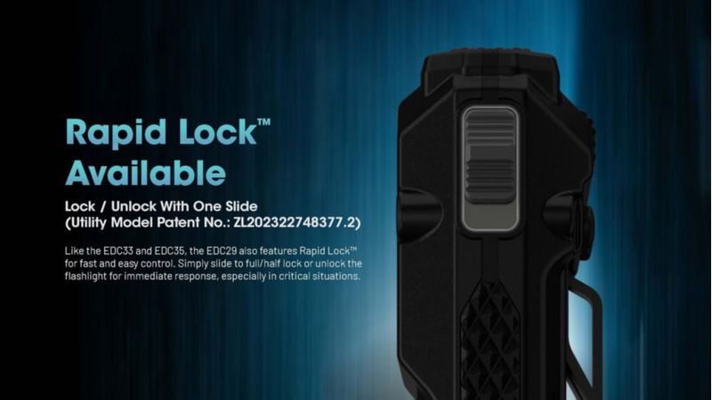 Linterna Nitecore EDC29 recargable de 6500 lúmenes verde