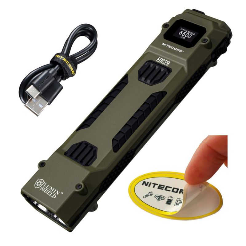 Linterna Nitecore EDC29 recargable de 6500 lúmenes verde